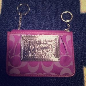 Purple Coach ID/Coin Purse